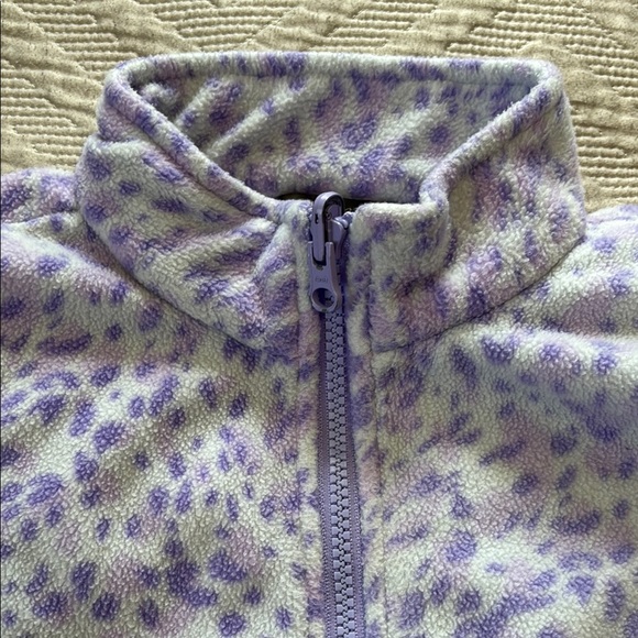 Kids Purple Leopard Print Jacket - Picture 4 of 6